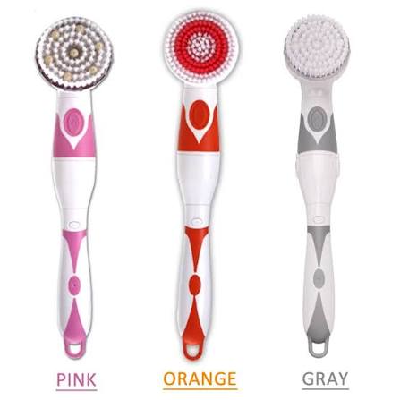 CNAIER Bath and Body Scrub Electric Brush Set - Rechargeable 4 in 1 (Random Color)