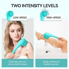CNAIER Bath and Body Scrub Electric Brush Set - Rechargeable 4 in 1 (Random Color)