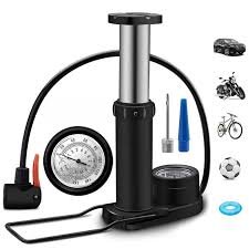 Foot And Hand Air Pump With Air Pressure Gauge – Fast Portable Car Bike And Cycle Inflator For Tires Balls And Inflatables