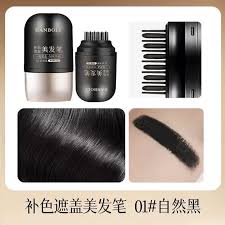 Hair Color Stick Instant Root Touch-Up - Portable Solution For Quick And Easy Gray Hair Coverage And Temporary Root Concealing - 20g (Black)