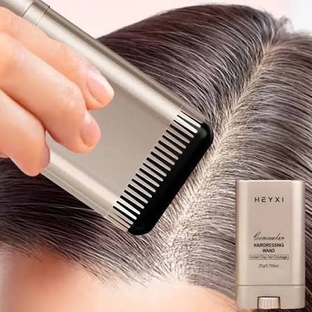 Hair Color Stick Instant Root Touch-Up - Portable Solution For Quick And Easy Gray Hair Coverage And Temporary Root Concealing - 20g (Black)