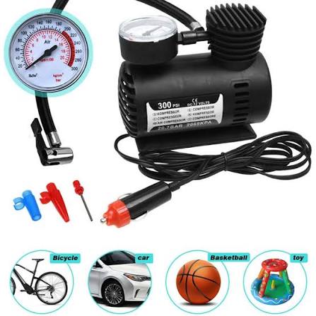 Mini 12V 300PSI Car Air Pump Tyre Compressor Portable Electric Car Air Pump