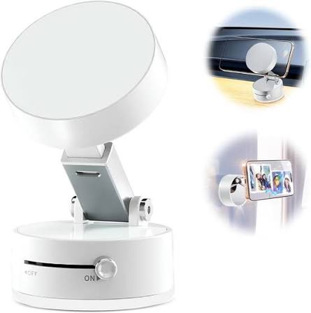 Vacuum Magnetic Suction Cup Folding Swivel Stand – Double-Sided Universal Mobile Phone Holder