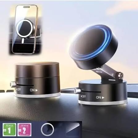 Vacuum Magnetic Suction Cup Folding Swivel Stand – Double-Sided Universal Mobile Phone Holder