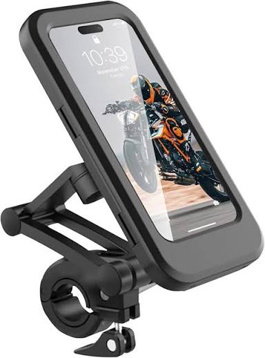 Waterproof Bike Phone Mount - 360° Rotatable Motorcycle & Bicycle Mobile Holder - Adjustable Touch Screen Handlebar Phone Support for All Bikes