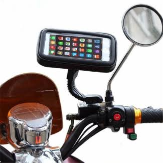 Waterproof Bike Phone Mount - 360° Rotatable Motorcycle & Bicycle Mobile Holder - Adjustable Touch Screen Handlebar Phone Support for All Bikes