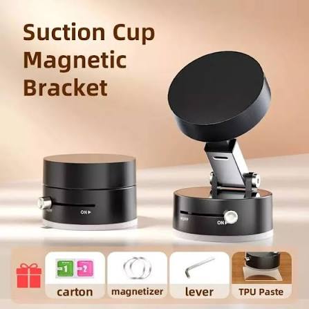 Vacuum Magnetic Suction Cup Folding Swivel Stand – Double-Sided Universal Mobile Phone Holder